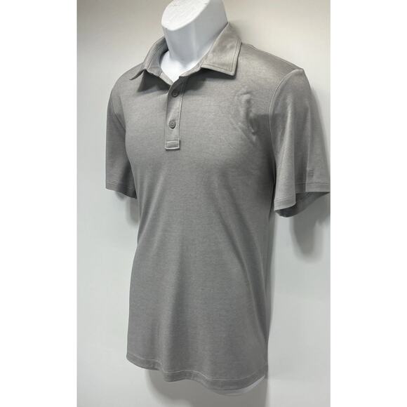 American Eagle Jersey Polo Shirt Mens M Gray Short Sleeve Soft Preppy Casual - Picture 2 of 7